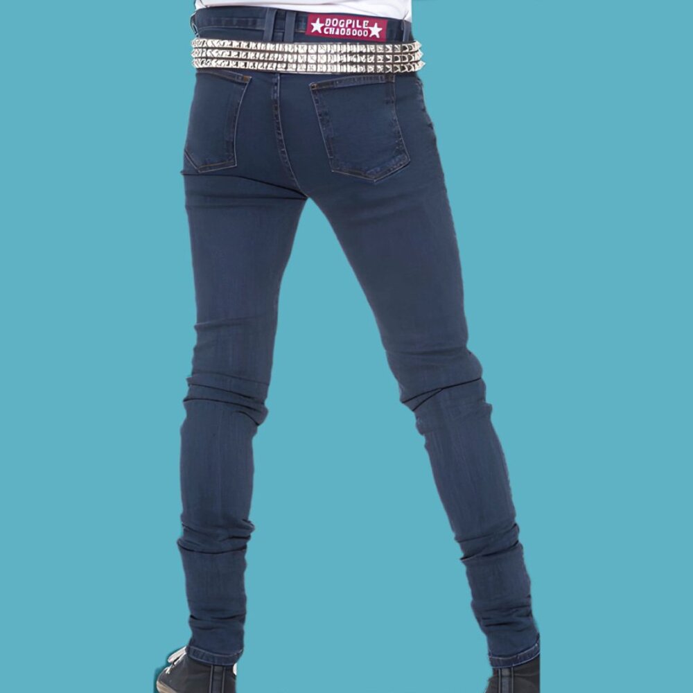 *Rare* Dogpile Chaos000 Indigo Punk Rock Stretch Jeans - New Deadstock